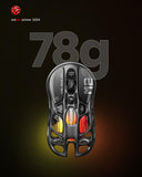 GravaStar Mercury M2 Wireless Gaming Mouse with 26,000 DPI, PAW3395DM Sensor