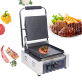 Commercial Sandwich Press 1800W Countertop Panini Grill 110V Sandwich Panini Press Grill Non Stick Surface Electric Maker Temperature Control for Hamburgers Steaks for Restaurant Cafe