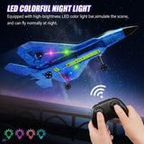 Fremego RC Airplane F22 Fighter Jet for Kids & Adults 2.4GHz Remote Control with Gyro Stabilization, LED Lights, Crash Resistant EPP Foam, Perfect Beginner Gift(Blue)