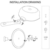 Nonstick Deep Frying Pan Skillet with Lid, 11in/5Qt Saute Pan, German 3C+ Ceramic Coating Technology, Heat Indicator, Induction Compatible Vinchef