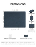 Fluxynara Felt Bulletin Board, 47.2" x 35.4", Carbon Blue