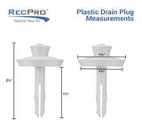RecPro Bathtub | Durable Replacement 40" x 24" | Camper Trailer RV Tub | Alpha | Tub | Parchment or White (White - with Drain Stopper)