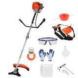 Haibinsuo Lawn Mower, 52CC Gas Weed Trimmer, Cordless Hedge Trimmer, 2-Stroke Brush Cutter, Brush Orange
