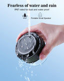 Shower Speaker Bluetooth Waterproof, Portable Mini Bluetooth Shower Speakers Waterproof with Suction Up and Clip, IPX7 Waterproof Floating Bathroom Speaker for Pool Beach Kayak, Beach Gifts（Black