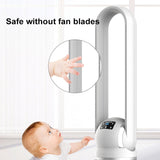 STZJBD Bladeless Fan, 48 Inch Household Vertical Floor-Standing Fan, 80° Oscillating Tower Fan with Remote Control, 8 Speed Settings, 8 Hour Timer, for Home and Office(Color:Golden)