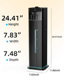 Cool Mist Humidifiers for Large Room, Ultrasonic 2.4Gal 9L Quiet Top-Fill, Easy Clean with Essential Oil Tray, 360°Nozzle, 4 Speed, Remote, 60H Runtime, for Baby, Adults, Plants, Home, House, Bedroom