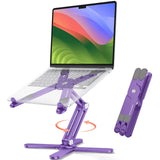 OMOTON LA10 360° Rotating Laptop Stand Riser Foldable for Desk, Purple