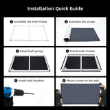 NothingProjector ALR Screen for Ultra Short Throw Projector, 85% Ambient Ceiling Light Rejecting, 120 inch, 4K/8K UHD, Active 3D, Fixed Frame 16:9, Wall Mount Anti Daylight UST, Classic Series NothPJ