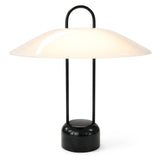 Brightech Rumi LED Table Lamp - Unique Bedside Reading Light with Glass Shade, Marble Base, Modern Desk and Nightstand Lamp, Ambient Lighting for Bedrooms, Living Room, Den