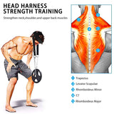 Neck Harness Neck Exerciser Neck Harness for Weight Training, Ideal Neck Exercise Equipment for Neck Workout, Resistance Training, Weight Lifting, Adjustable Head Harness with Heavy Duty Steel Chain HasgoFly