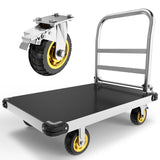 Extra Large Platform Truck Cart, 44 x 28 Heavy Duty Push Cart Dolly 2500 LBS Capacity