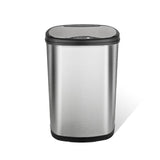 13 Gallon Oval Automatic Trash Can, 50L Touchless Motion Sensor Garbage Can with Odor-Sealing Lid & One-Touch Manual Mode