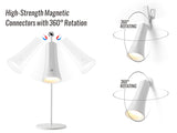 Rechargeable Battery Operated Wall Sconce Drill-Free Installation;No in-Wall Wiring Required, Dimmable LED Lights, 360° Rotation,Magnetic Light