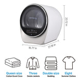 Effidry S3 Compact Clothes Dryer 1.0 cu.ft Capacity 110V 1050W Portable Dryers Machine with Stainless Steel Drum 8 Drying Mode for Small Spaces,Apartments dorm Mini electric secadora portatil de ropa