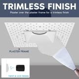 LUXRITE 4 Inch LED Recessed Trimless Spotlight with JBox, Twist N' Lock & Interlocking Trim, 5CCT 2700K-5000K, 15W, 1000LM, CRI90, 38° Beam Angle, Dimmable, IC Rated, Wet Rated, ETL, White (4 Pack)