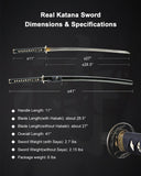1080 Carbon Steel Dragonfly Katana for Display, Hand Forged Full Tang Sword