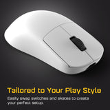 ENDGAME GEAR OP1w 4k v2 Wireless Gaming Mouse White – 30K DPI Optical Sensor, 4000Hz Polling, Hot-Swappable Switches & Claw-Grip Design