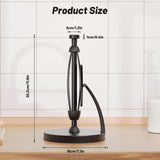 VEHHE Paper Towel Holder Countertop, One-Handed Tear, Stainless Steel, Stand Paper Towel Holder with Spring Activated Arm & Non Slip Weighted Base, for Kitchen Bathroom (Black)