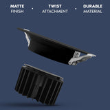LUXRITE 6 Inch LED Recessed Light, Regressed Spotlight with Round Black Interchangeable Trim, 22W, 1800LM, 5CCT 2700K–5000K, 38°, Dual Dimmable, Twist-N-Lock, CRI90, Wet & IC Rated, ETL (4 Pack)