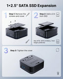 KAMRUI AK1PLUS Mini PC Computer, Intel Celeron N5095 (Up to 2.9GHz), 16GB RAM 256GB SSD, Dual 4K Mini Desktop Computer, Support 2.5'' SSD Expansion, WiFi, Bluetooth, Ethernet, Business Home Office PC