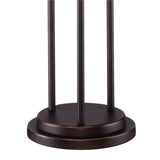 Franklin Iron Works Libby Industrial Modern 66" Tall Tree Floor Lamp with Smart Socket Oiled Bronze Brown Metal 3-Light Amber Seeded Glass Shade for Living Room Family Bedroom Office House Home