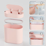 Bathroom Trash Can with Lid 2 Gallon Slim Motion Sensor Garbage Can Narrow Automatic Plastic
