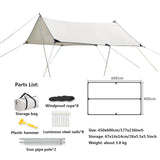 Walkervo Camping Tarp with 2 Poles Waterproof Hammock Rain Fly Camping Tent Tarp Anti-UV Durable Ripstop Backpacking Tarp Tent Ultralight for Family Vacation and Outdoor Adventure Hiking,177x236inch