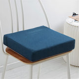 Memory Foam Seat Cushion for Indoor & Outdoor Chairs - Non-Slip Chair Pad, Comfort Boosting Cushion for Sofa, Office, Car - 45x45 cm, 8 cm Thick, Indigo Square