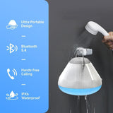Gsou Shower Speaker Bluetooth Waterproof with 5 White Noise Sounds & 4 LED Light Modes | Portable Speaker for Bathtub, IPX6 Waterproof, Smart Bath Timer, Relaxation Spa Gifts for Women Men