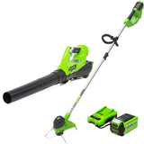 Greenworks 40V 16" TruBrushless™ Cordless Lawn Mower and Leaf Blower Combo Kit, 2.0Ah Battery and Charger Included