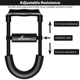 Sportneer Wrist Strengthener Forearm Exerciser Hand Developer Strength Trainer for Athletes, Fitness Enthusiasts, Professionals, Alloy Steel, Black Sportneer
