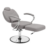 Multi-Functional Beauty Salon Barber Chair for Long Beauty Sessions and a Variety of Services Such As Haircuts, Shaving, Skincare Treatments, Tattoo Shop,and Makeup (Grey)
