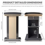 Podium Stand with Wheels, Pulpitos para Iglesias, Double-Layer Storage Pulpit, Lockable Drawer, Comes with Dust Cloth Durable and Mobile Lectern