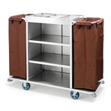 Commercial Cleaning Cart Professional Multifunctional Cleaning Trolley with Storage Dividers & Waterproof Oxford Bag, Housekeeping Cart for Hotels, Hospitals, Offices & Schools,Style b