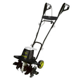 Sun Joe Electric Garden Tiller and Cultivator, Steel Tines, 13.5 Amp, 16 Inch, Black - Heavy Duty Gardening Machine