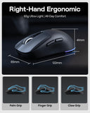 EPOMAKER NEX Lite Wireless Gaming Mouse w/Screens & RGB Charging Dock