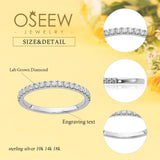 Oseew Lab Grown Diamond Wedding Band For womens Stackable Bands and Wedding Rings(yellow gold)