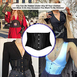 SHAPERX Women's 26 Steel Boned Corset Short Torso Heavy Duty Waist Trainer Corset for Weight Loss, SZ1934-Black-XL