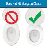 Enhanced Comfort 5" Raised (Round) Toilet Seat Riser | 3 Slip Resistant HealthSmart