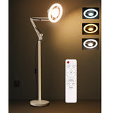 Arsoer 36W Floor Lamp with Flexible Arm, 3 Colors Ring Light with Heavy-Duty Base & Remote, Standing Lamp for Living Room/Workspace/Tattoo/Live Streaming/TikTok/YouTube/Photography
