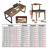 LSSOAZZVVN Home Office Solid Wood Computer Desk and Chair Set, for Reading