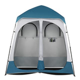 Vasitelan 2 Room Shower Tent, 7.5 FT Instant Pop Up Shelter with Carrying Bag, Privacy Changing Room Tent for Portable Toilet, Easy Setup, Perfecr for Camping, Dressing Outdoor or Indoor