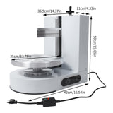 Electric Cake Decorating Machine 4-12 Inch, Adjustable Cake Cream Smooth Coating Decoration Machine with LCD Display, 110-220V (White)