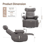 MAMAZING Lullapod Max Power Nursery Rocking Chair with Electric Armrests