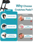 Forearm Crutches for Adults Have Elastic Crutches Padding for The Elbow+Hand Padding, Increases Walking Comfort