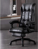 High-Back Leather Ergonomic Desk Chair, Lumbar(C 20x18x20 in)