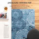Anji Mountain Rug'd Office Chair Mat for Carpet & Hardwood Floor - Jacquard Woven, Anti-Slip Backing, Low Pile