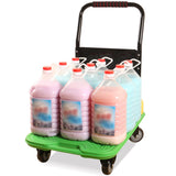 Foldable Push Hand Cart Foldable Platform Truck Plastic Deck Metal Handle Folding Push Cart