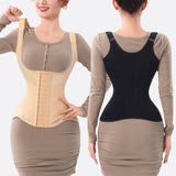MISTHIN Waist Trainer for Women Corset Shapewear Tummy Control Vest Waist Cincher Shaper Workout Girdle (Black, Medium)