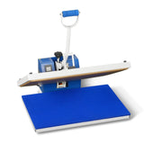 Manual Heat Press 110V 1.87HP/1400W - Teflon-Coated Aluminum Heating Plate, Iron Worktable, High Pressure for Heat Transfer